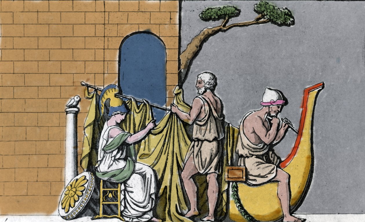 Az Argo hajó építése Minerva közreműködésével Dodone tölgyeinek szent fájával. alkotó: Unknown artist