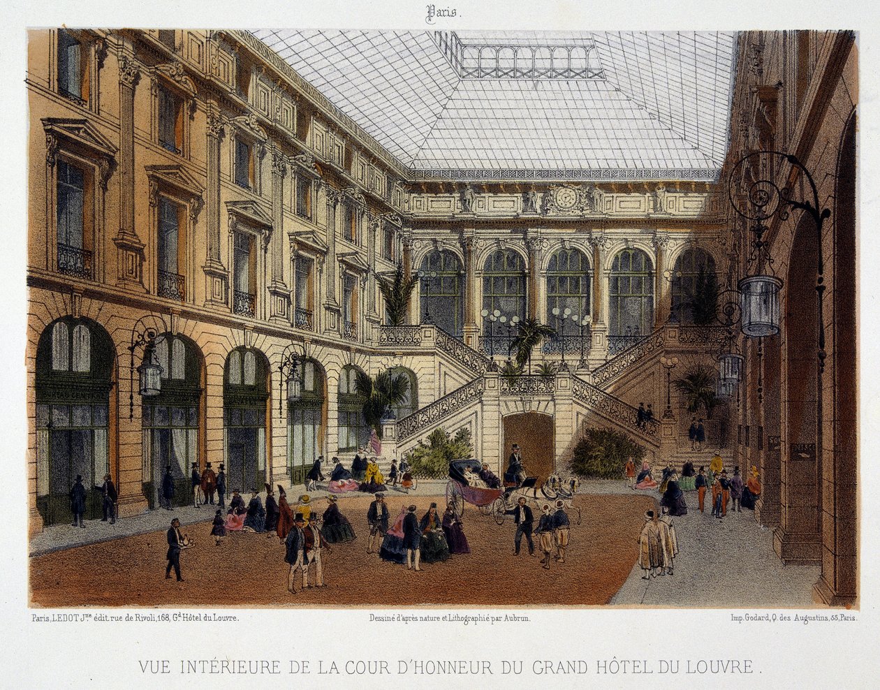 A Grand Hôtel du Louvre díszudvara alkotó: Unknown artist