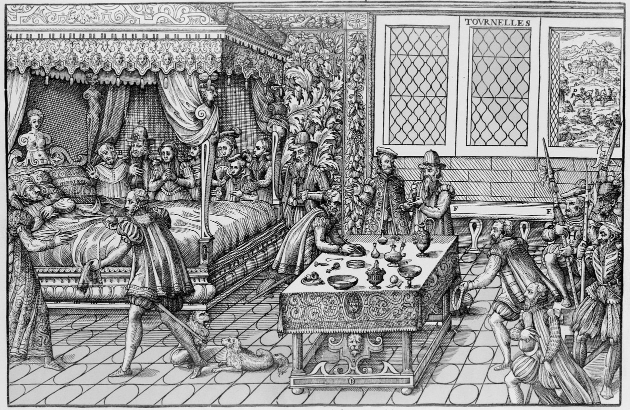 Henrik (1519-1559), francia király halála a párizsi Palais des Tournelles-ben, június 30-án alkotó: Unknown artist