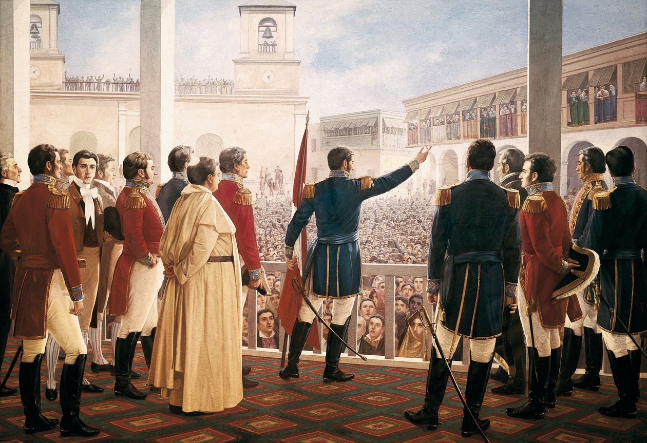 Peru függetlenségének kikiáltása alkotó: Unknown artist