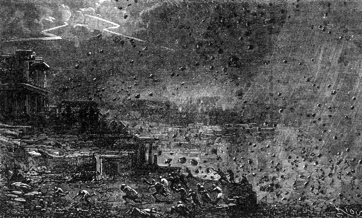 Pompei pusztulása 79-ben. alkotó: Unknown artist