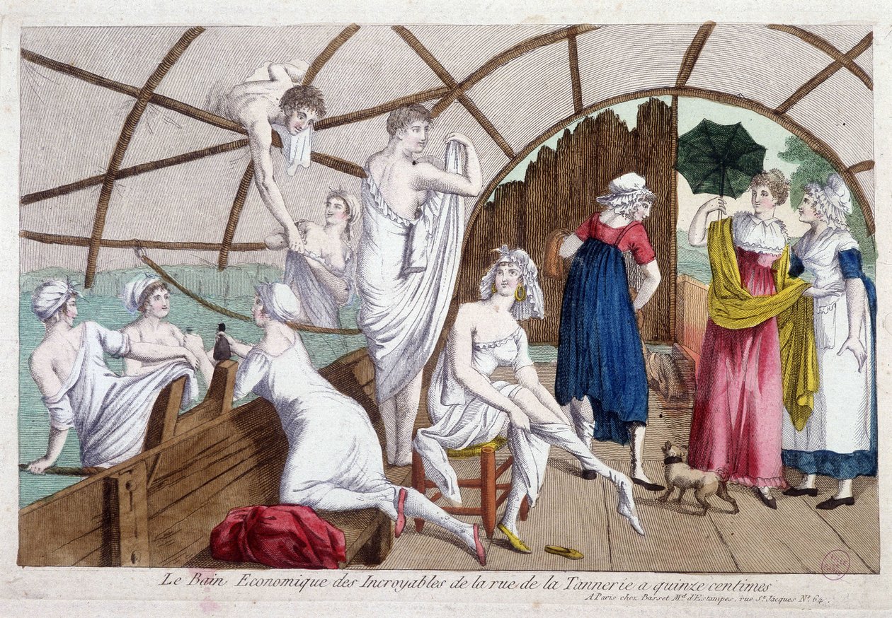 A hihetetlen gazdasági fürdő (15 cent), rue de la tannerie, 19. század eleje, Carnavalet. alkotó: Unknown artist