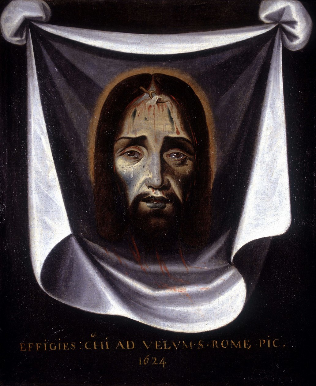 Krisztus képmása a római Szent Sylvestre templomban őrzött vászonról festve alkotó: Unknown artist