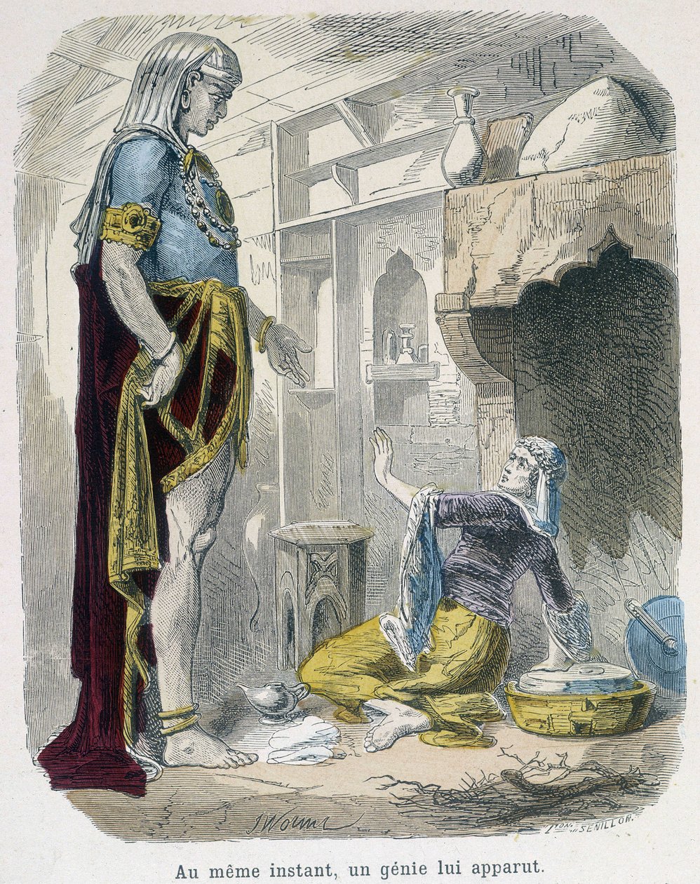 A zseni a lámpából – Bondet „Az ezeregy éjszaka” című kötetében, szerk. Guerin alkotó: Unknown artist