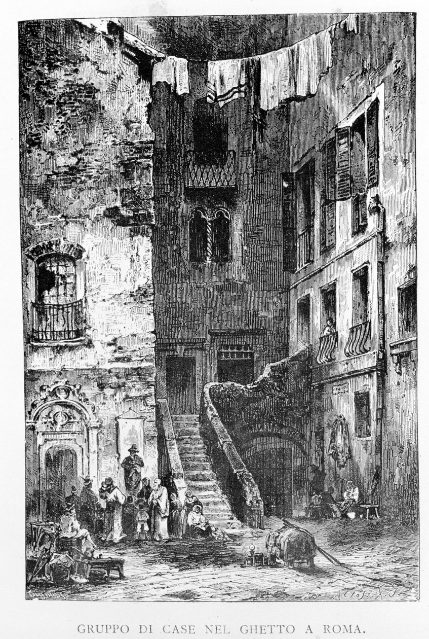 Róma gettója a XIX. alkotó: Unknown artist