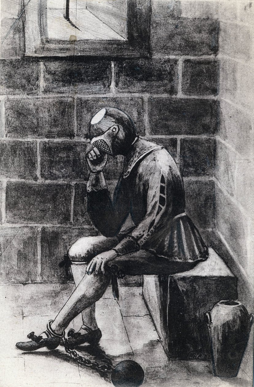 A vasmaszkos államfogolyt a Szent Margarita-sziget börtönébe internálták. alkotó: Unknown artist