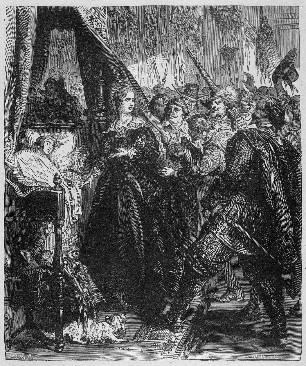 Az emberek (a Fronde) elmentek a királyi palotába, és kérték, hogy láthassák a fiatal Alite királyt (XIV. Lajos és osztrák Anna) alkotó: Unknown artist
