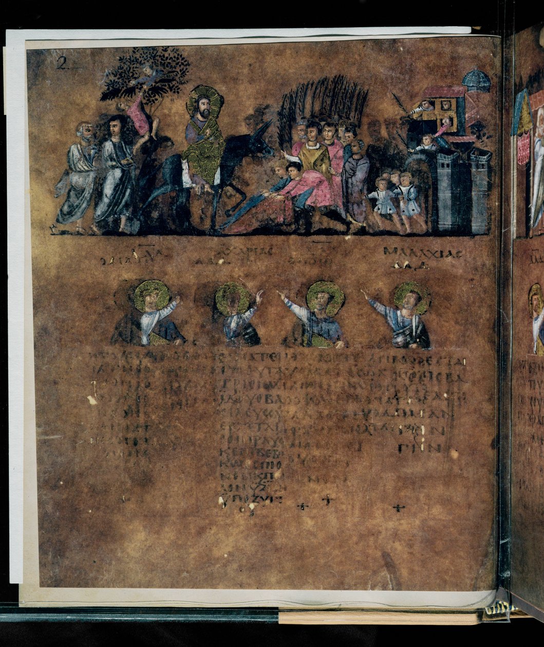 A bíborszínű Codex Rossanensis, 6. század (kézirat) alkotó: Unknown artist