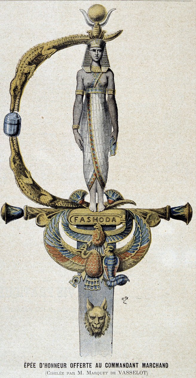 A becsület kardja, amelyet Marchand parancsnoknak ajánlottak fel – a Le petit Journal 1899.05.28. alkotó: Unknown artist