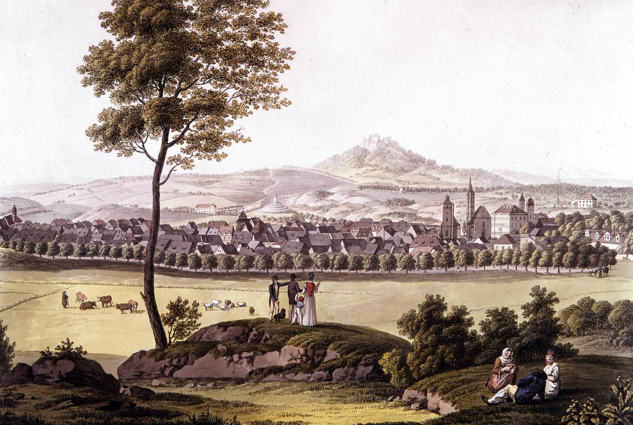 Toeplitz (Toplitz) városa Csehországban a 18. század végén. alkotó: Unknown artist