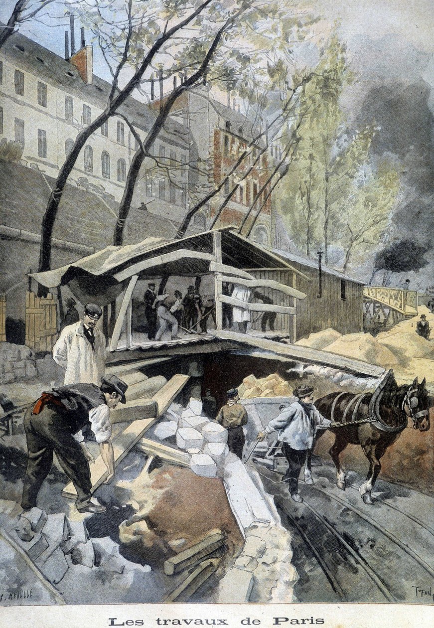 A párizsi metró munkái – a „Le Petite Journal”-ban, 1899. május alkotó: Unknown artist
