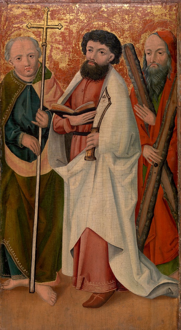 Három apostol jogarral, szablyával és kereszttel alkotó: Unknown artist