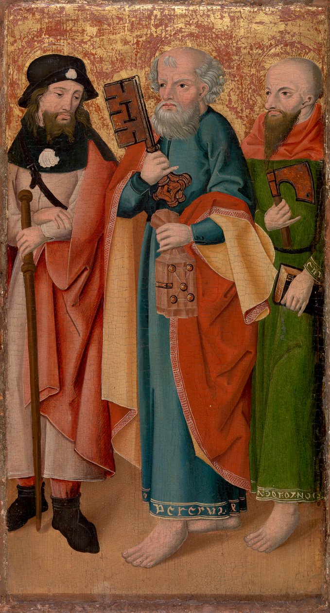 Három apostol bottal, kulccsal és fejszével alkotó: Unknown artist