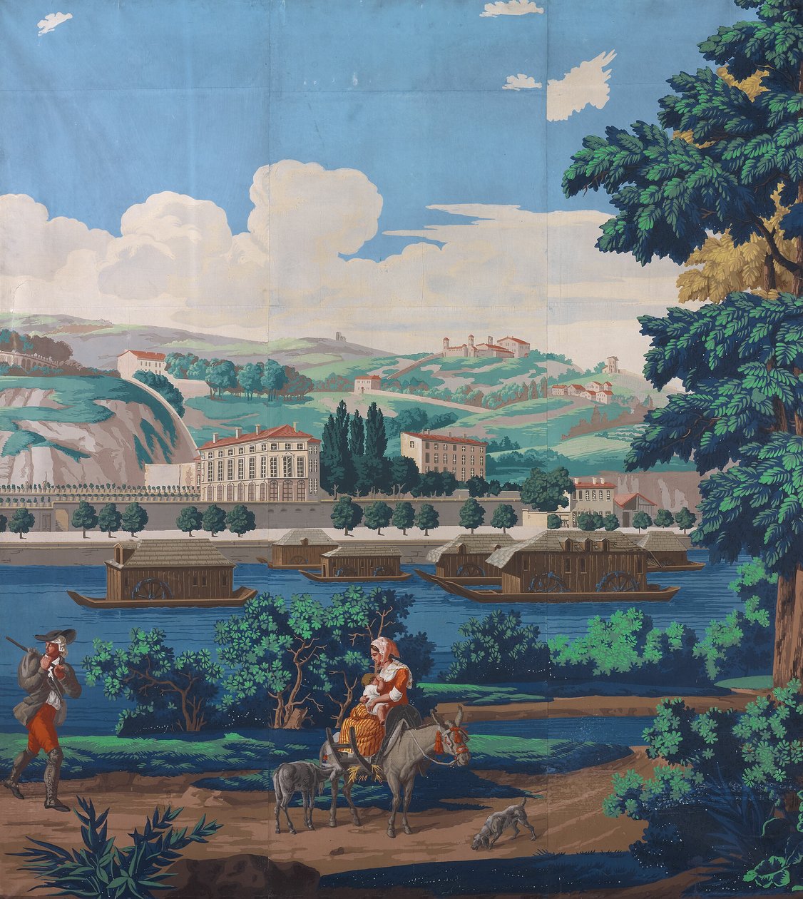 Három egyesített panel: Lyon nézetei alkotó: Unknown artist