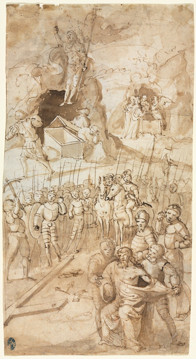 Három jelenet Krisztus szenvedéséből (recto) alkotó: Unknown artist