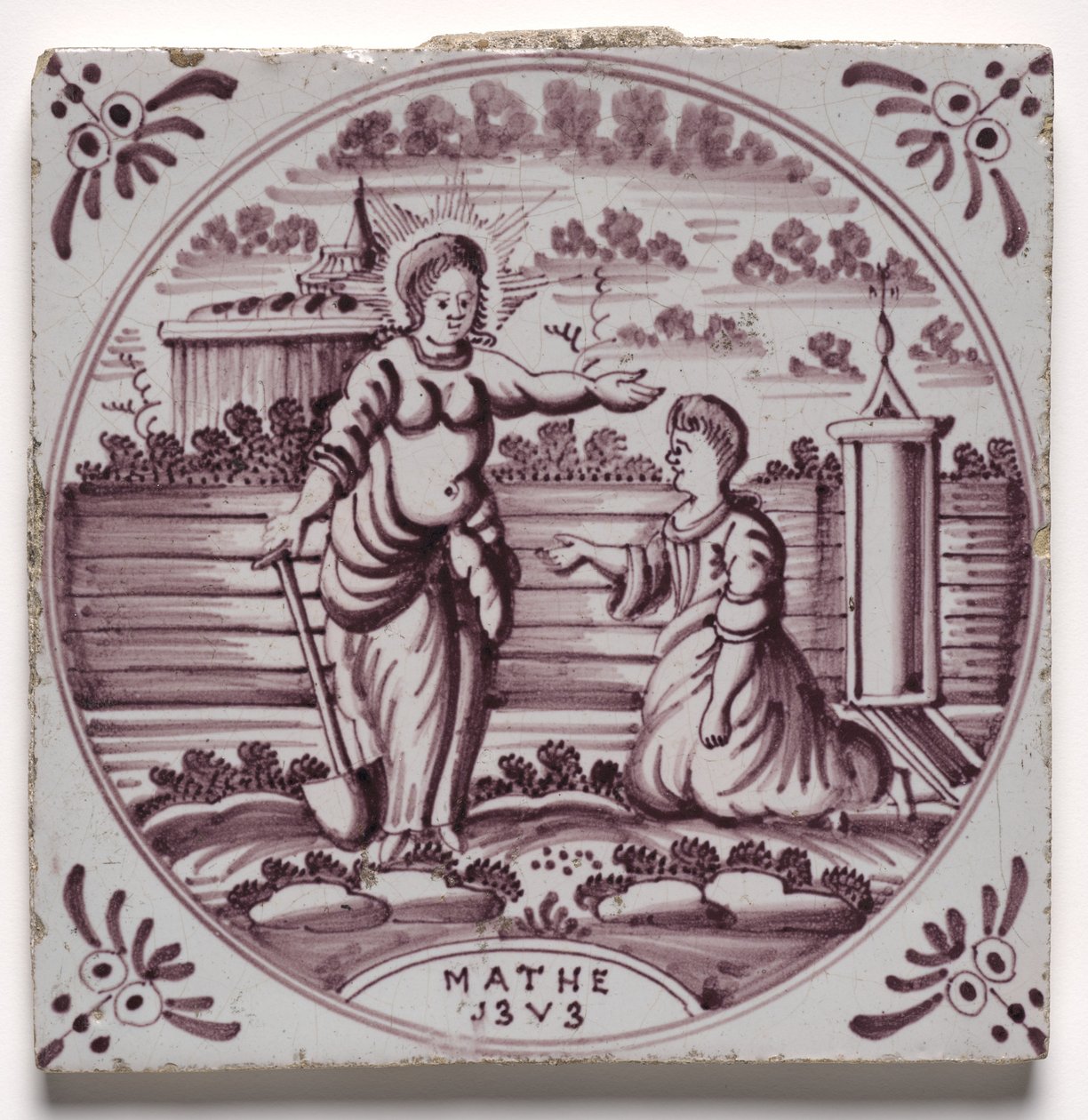 Csempe- Ószövetségi jelenet alkotó: Unknown artist