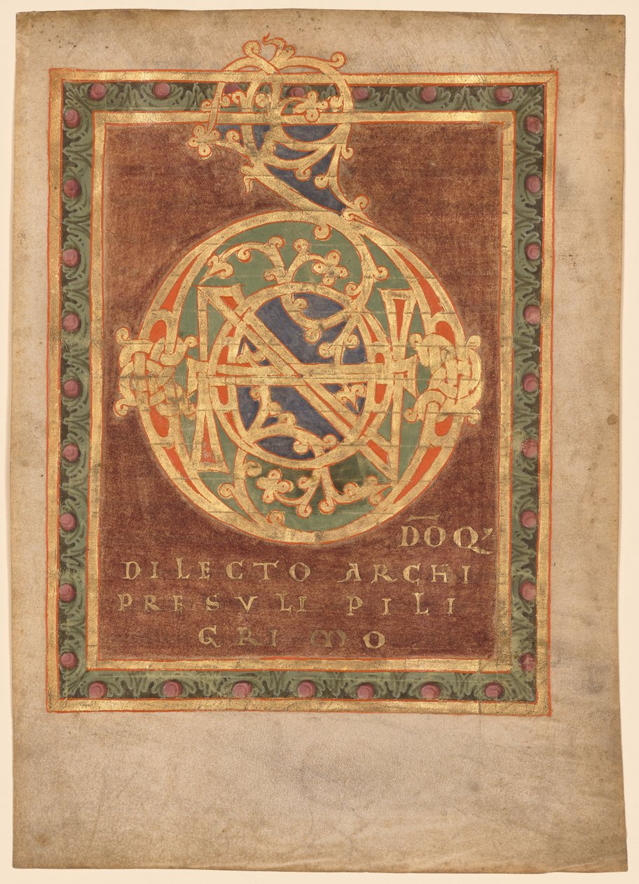 Berno apát „Tonarius:” Initial Domino című művének címlapja alkotó: Unknown artist