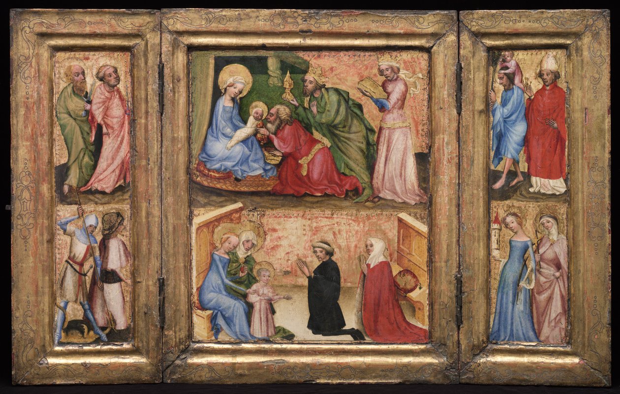 Triptichon a mágusok imádásával alkotó: Unknown artist