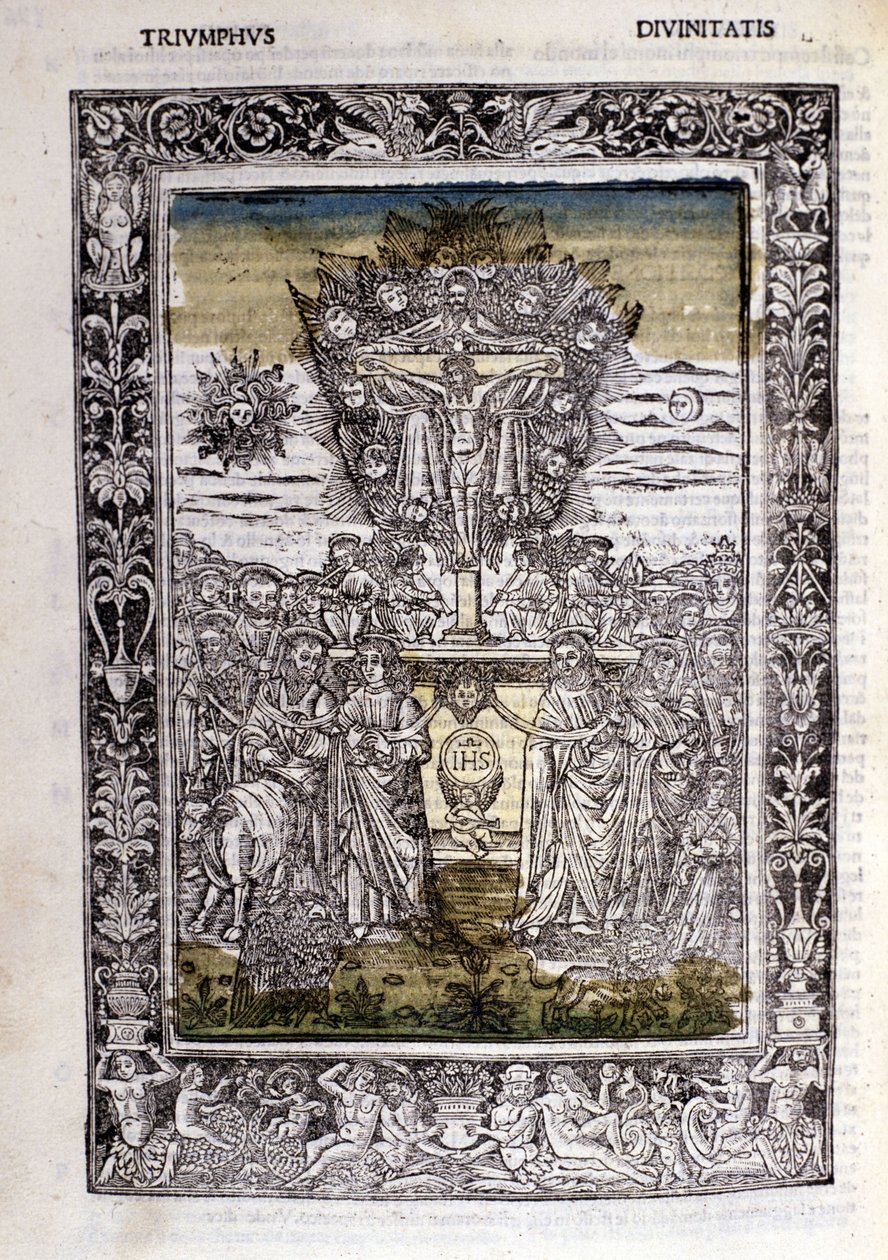 Francesco Petrarca (Petrarca) istenségeinek diadala. Miniatűrök sd. Bibl. Trivulziana, Milánó. alkotó: Unknown artist