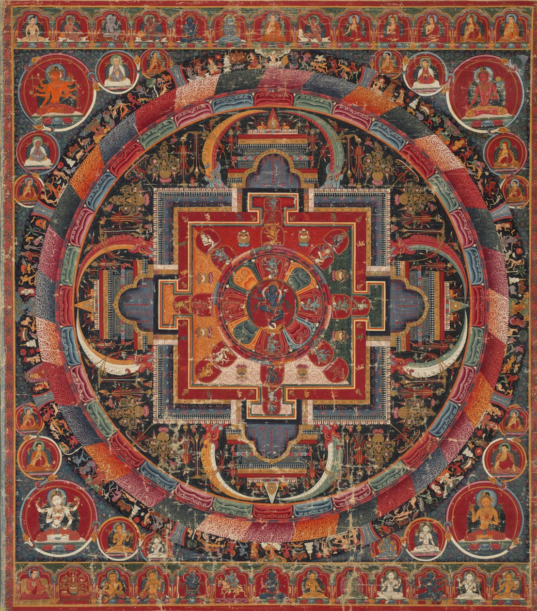 Huszonhárom Istenség Nairatma Mandala alkotó: Unknown artist