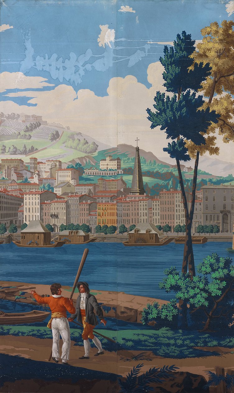 Két egyesített panel: Lyon nézetei alkotó: Unknown artist