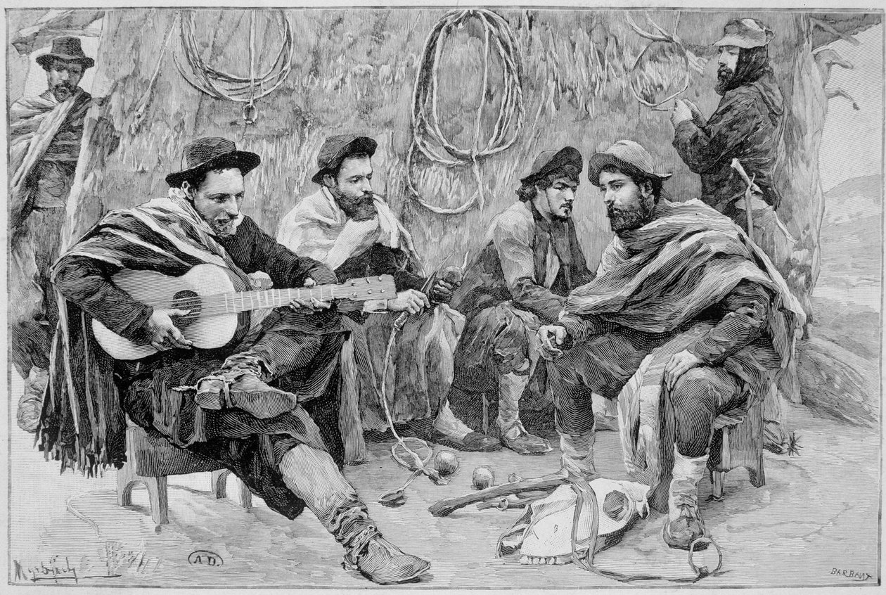 Egy payador: gauchók csoportja, Argentína alkotó: Unknown artist