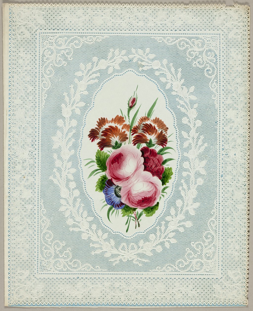 Cím nélkül Valentine (Virágok csipkén) alkotó: Unknown artist