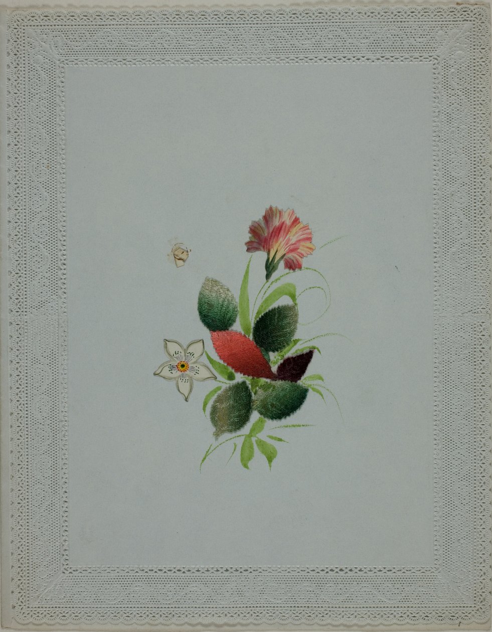 Cím nélkül Valentine (Rózsaszín és fehér virágok) alkotó: Unknown artist