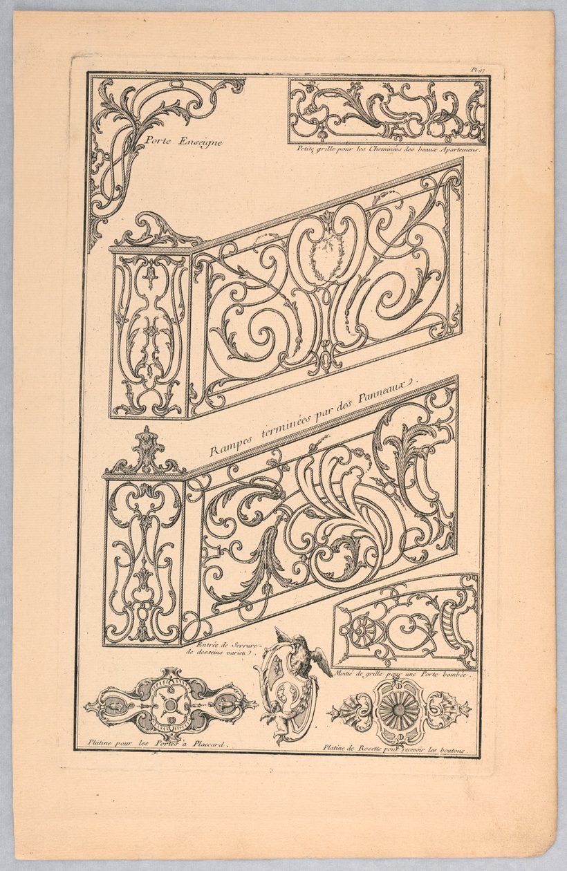 Különféle minták dekoratív fémmegmunkáláshoz alkotó: Unknown artist