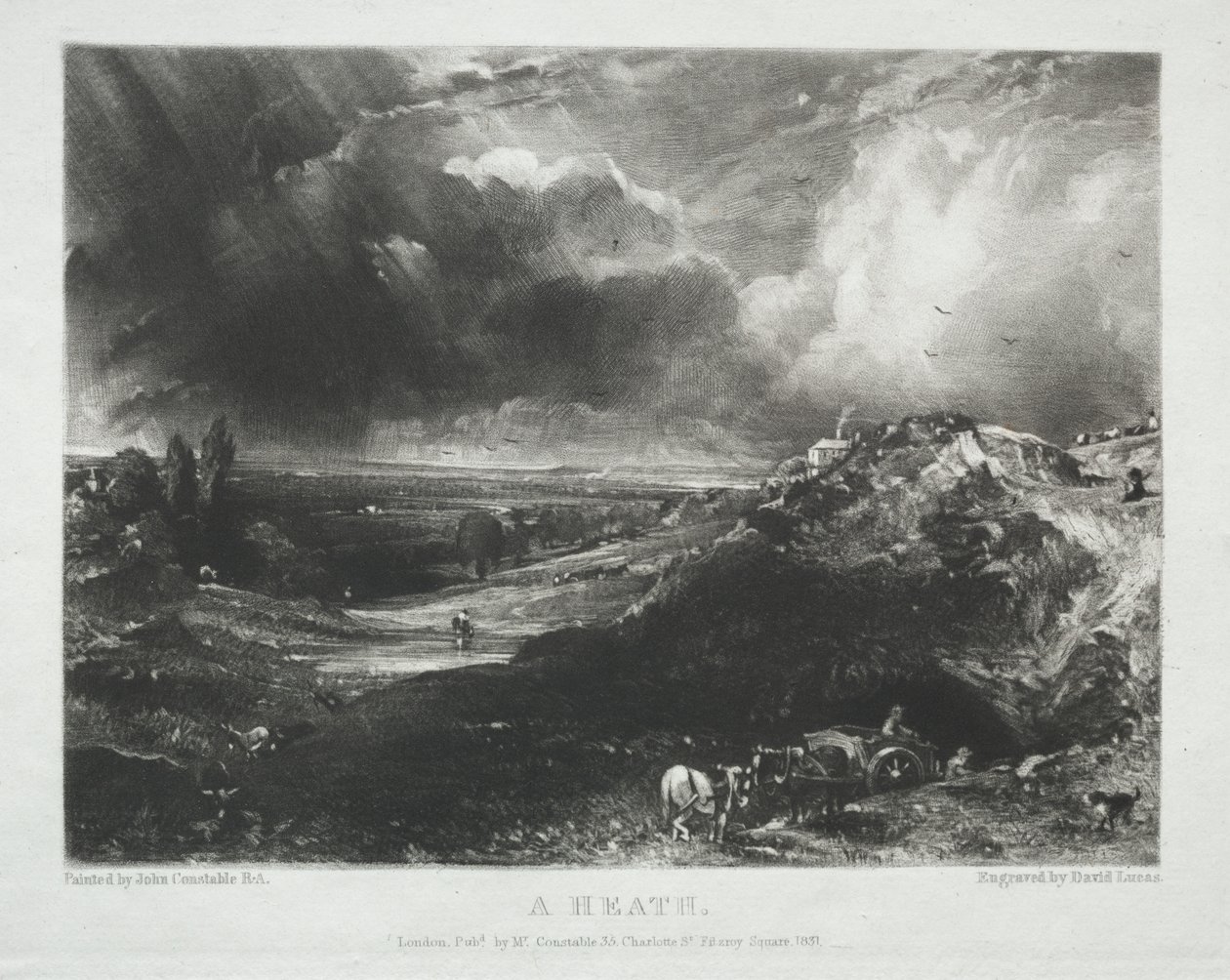 Különféle tájtárgyak, jellemző angol tájképek John Constable, R.A.: A Heath által festett képekből alkotó: Unknown artist