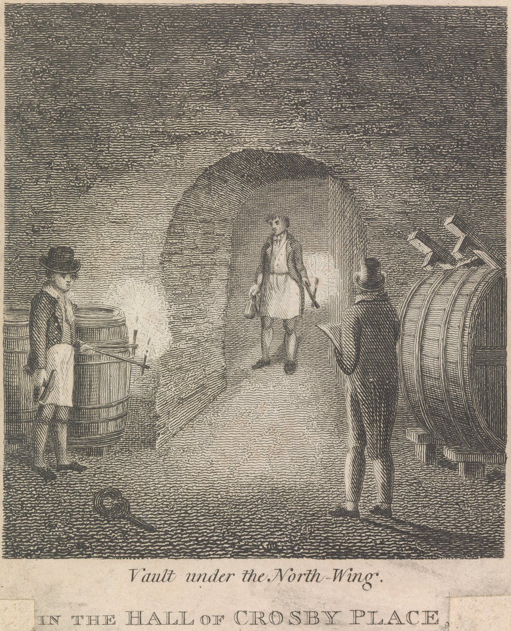 Boltozat az északi szárny alatt a Crosby Place csarnokában; 81. oldal (Első kötet) alkotó: Unknown artist