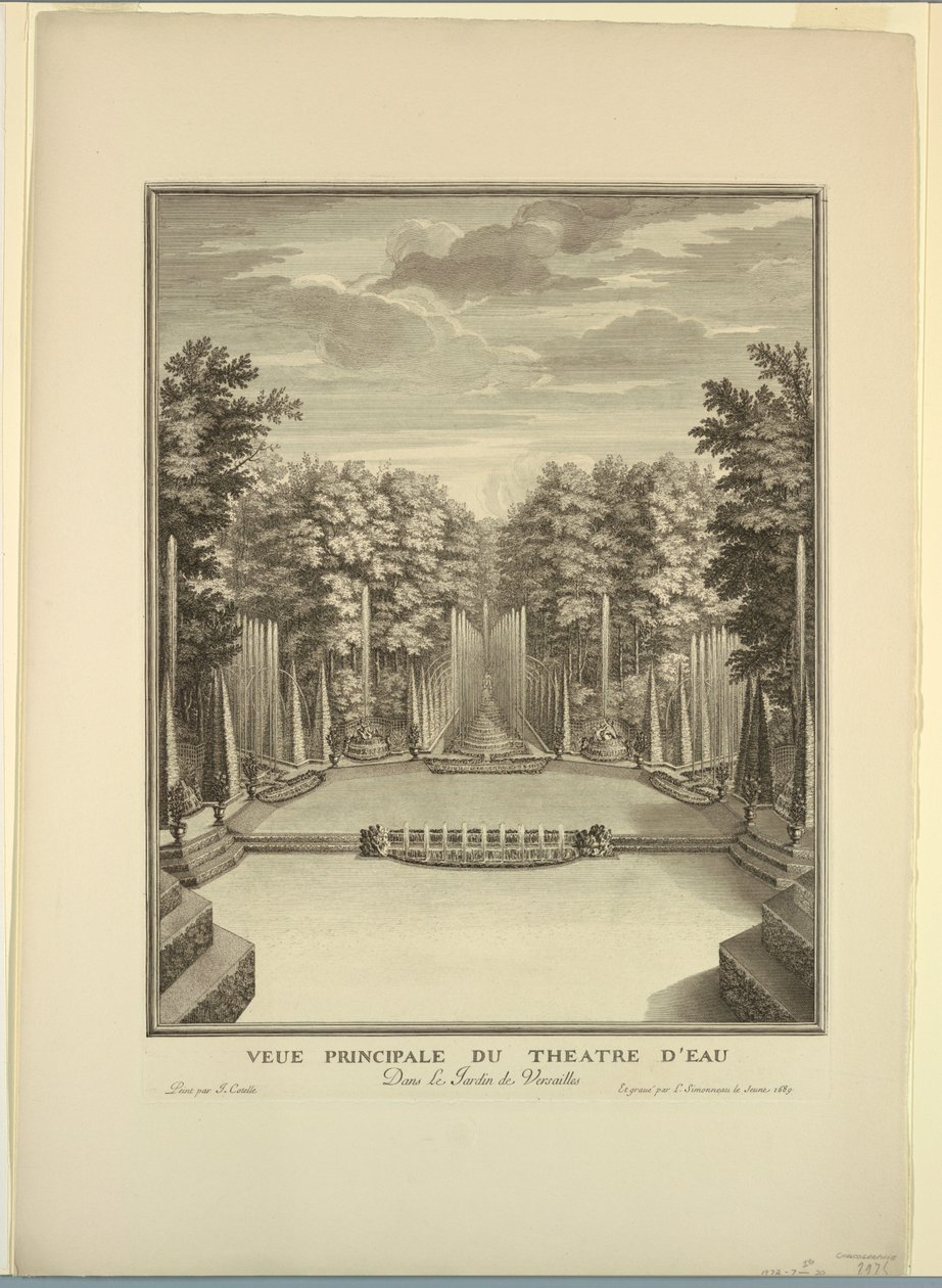 Versailles, kertek, vízi színház alkotó: Unknown artist