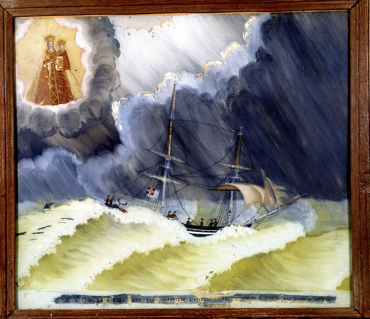 Nehéz hajó – a Notre Dame de Laghet ex-voto, 36 x 50 cm alkotó: Unknown artist
