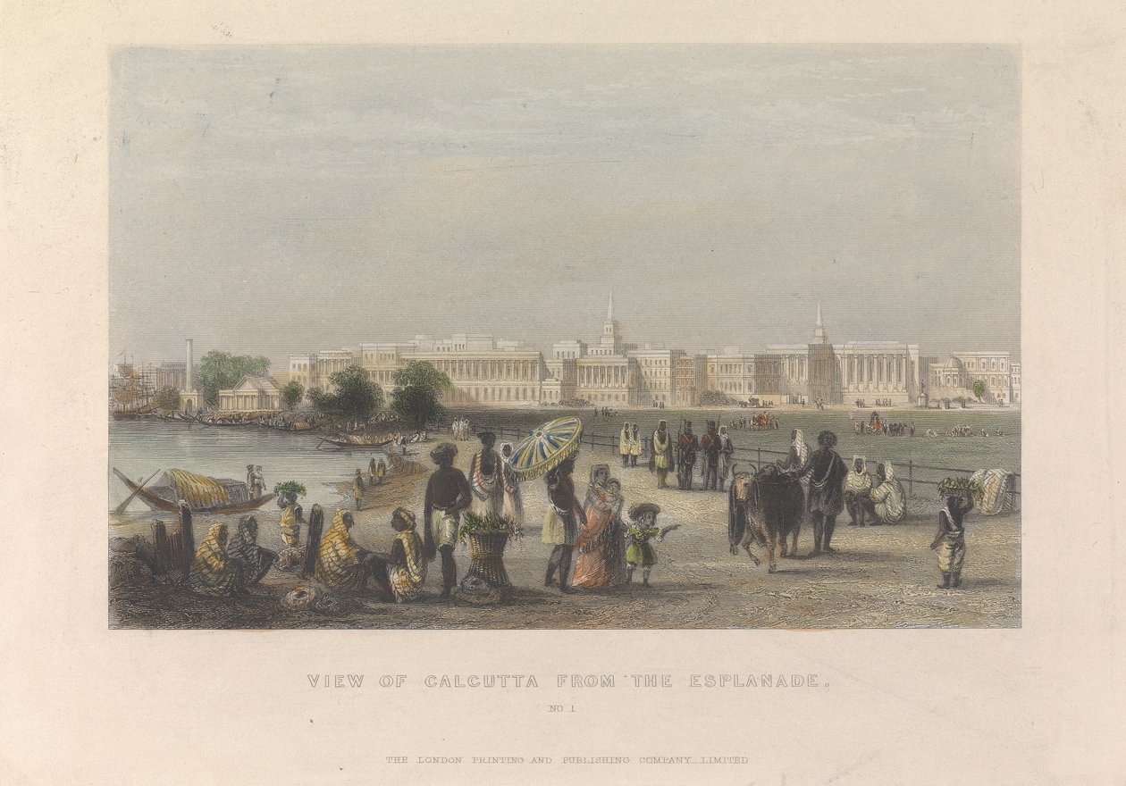 Kalkutta kilátása az Esplanade felől, 1. sz alkotó: Unknown artist