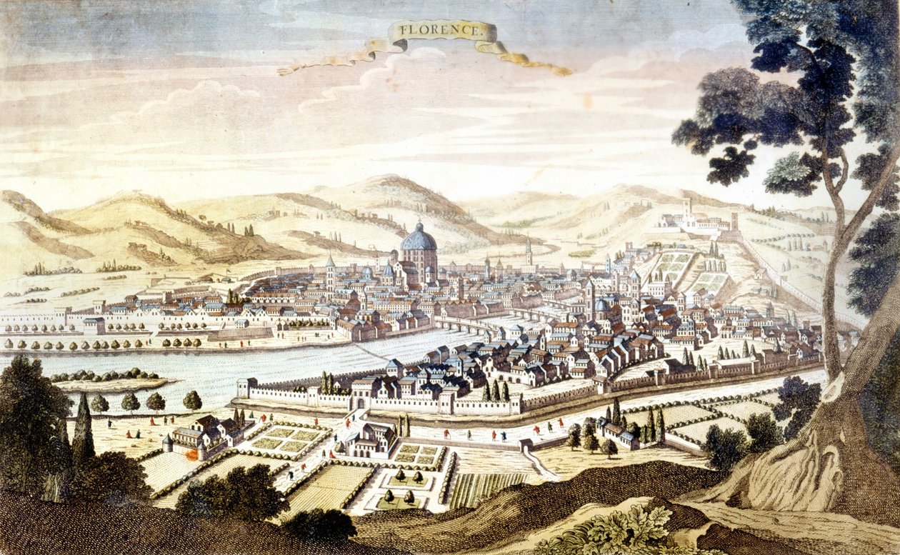 Firenze kilátása a 18. században alkotó: Unknown artist