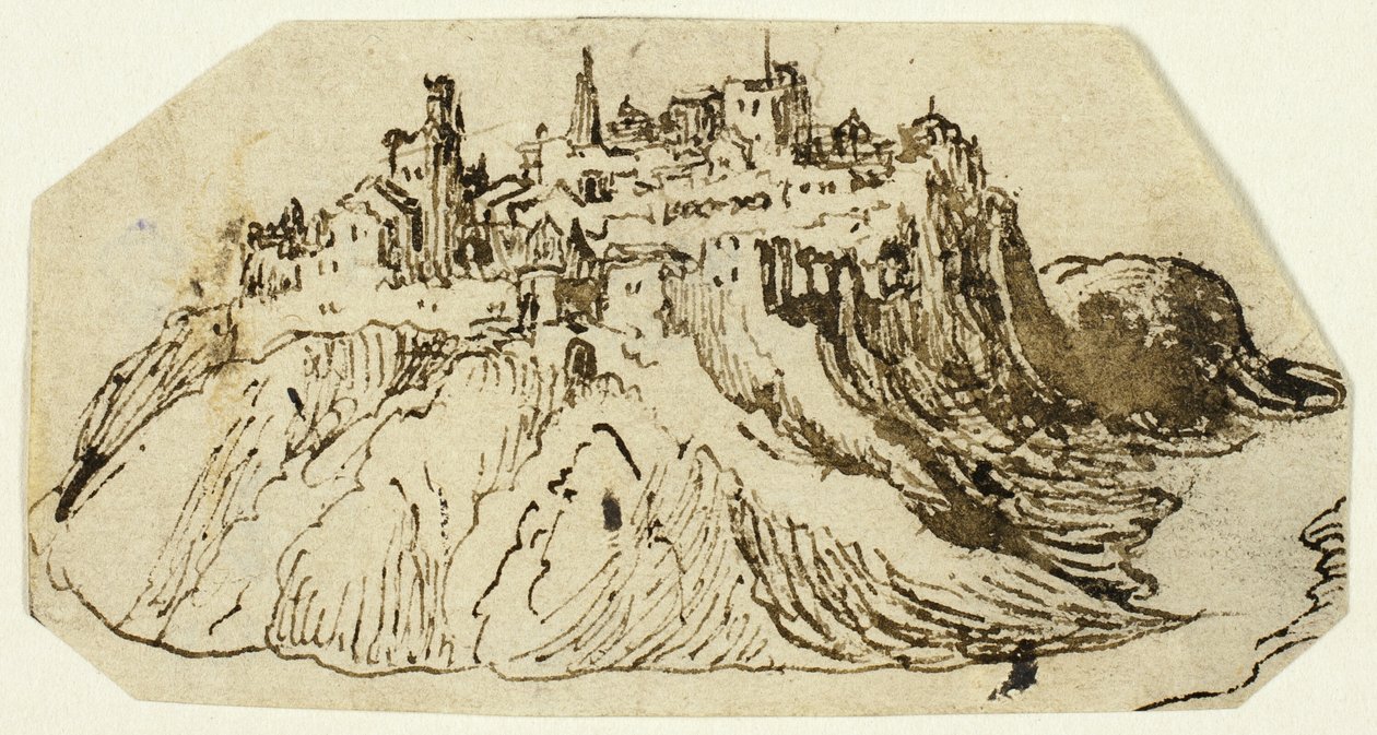 Kilátás a Fortified Hill városára alkotó: Unknown artist