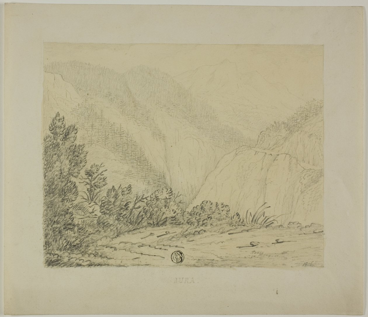 Kilátás a Jura-hegységre alkotó: Unknown artist