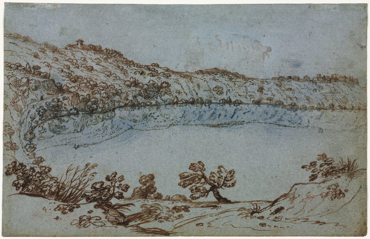 Kilátás a Nemi-tóra (recto) alkotó: Unknown artist
