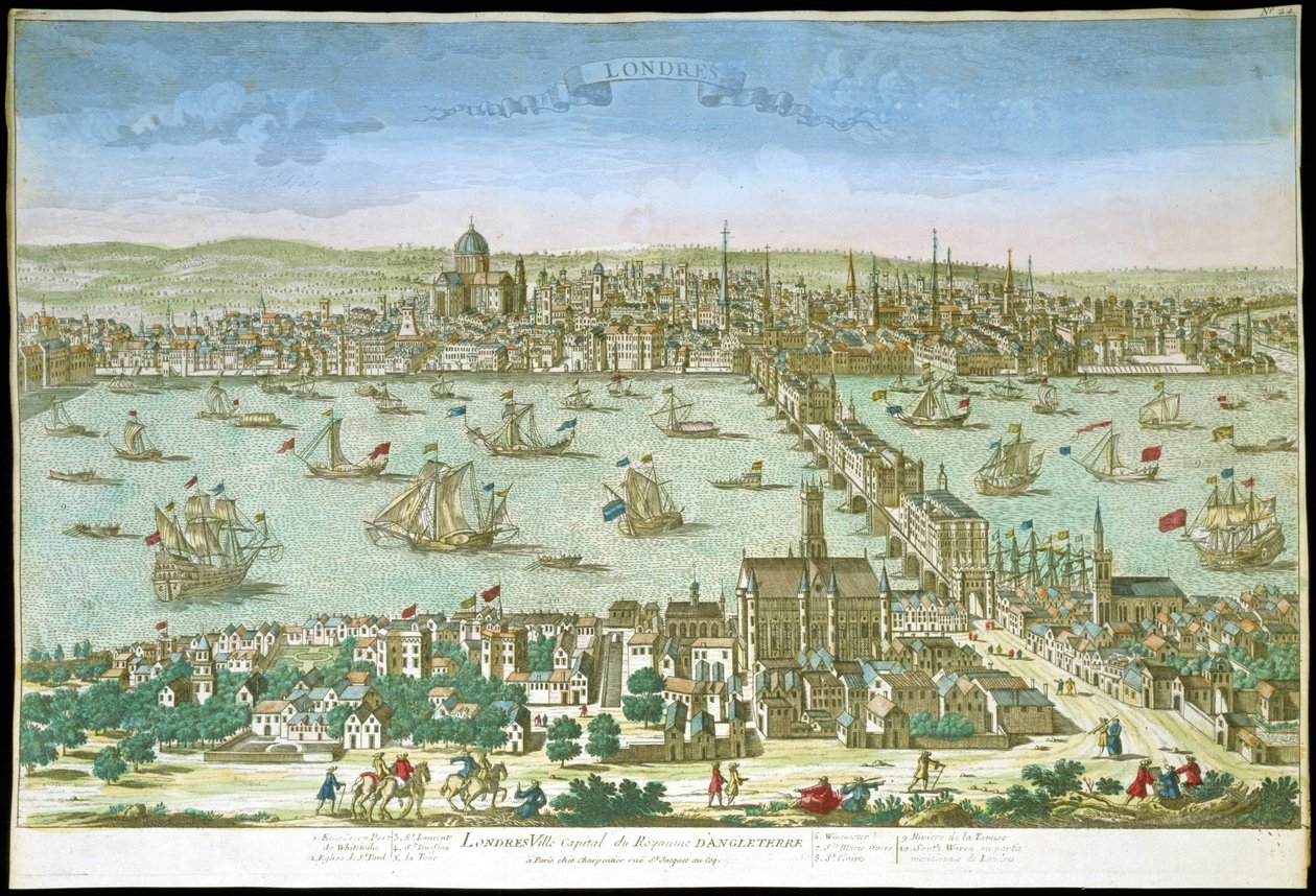 London látképe a 18. század elején. alkotó: Unknown artist