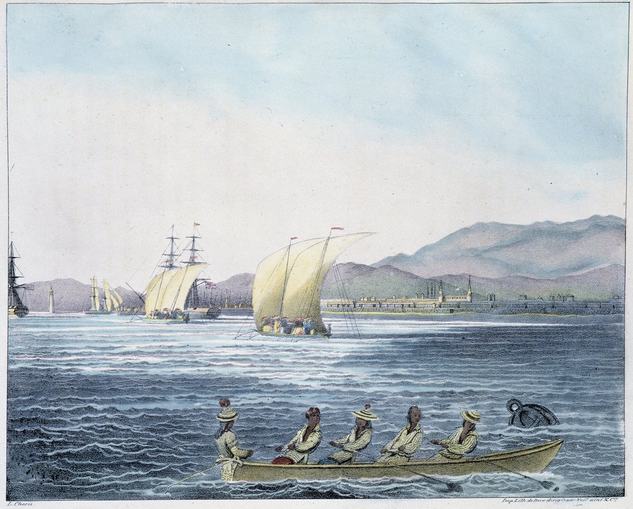 Kilátás Mamille városára, Fülöp-szigeteken. alkotó: Unknown artist
