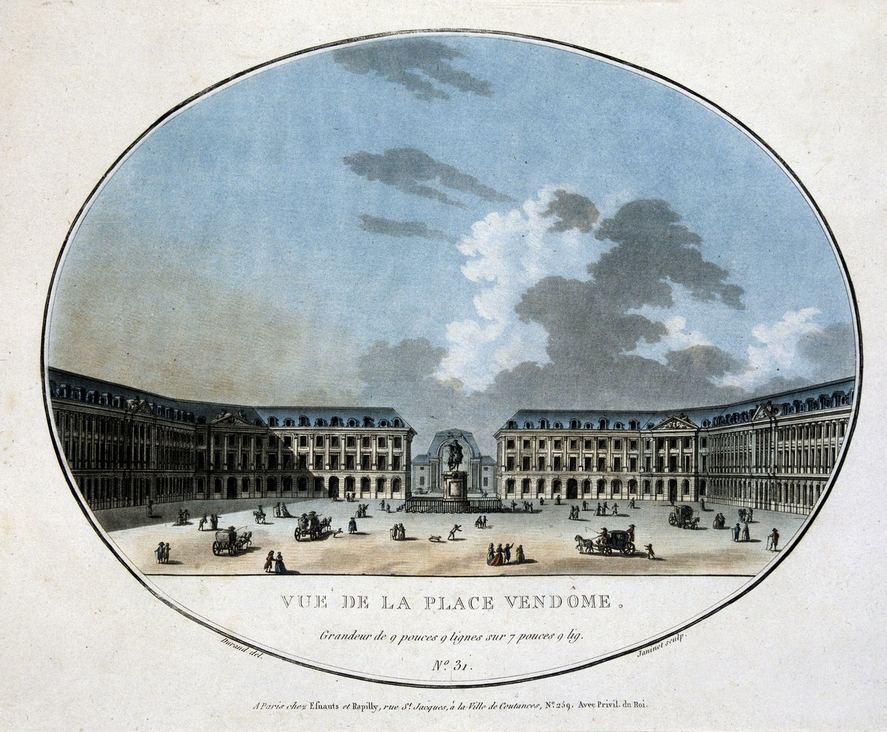 Kilátás a Place Vendôme-re – metszet alkotó: Unknown artist