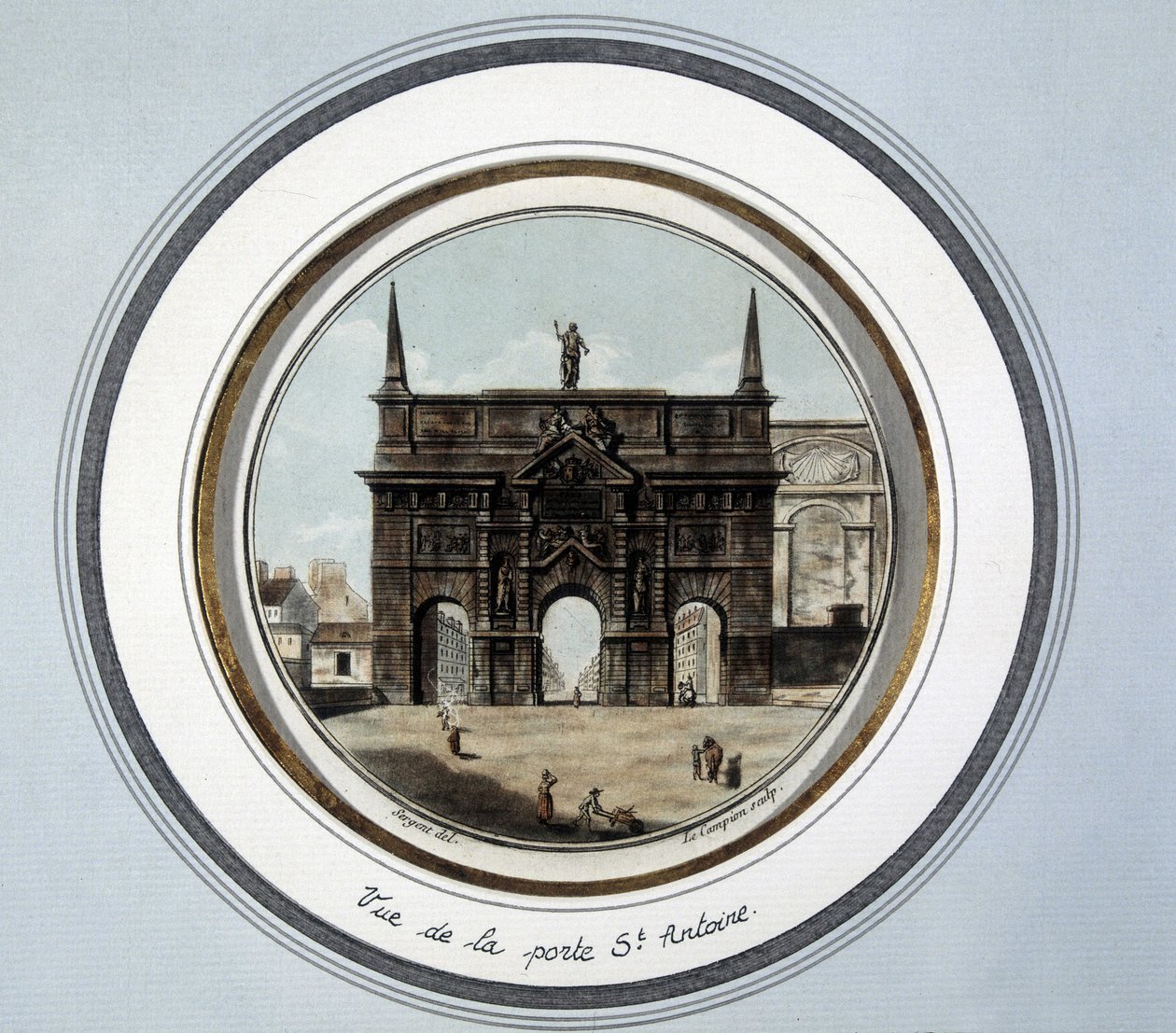 Szent Antoine ajtaja látképe – metszet alkotó: Unknown artist