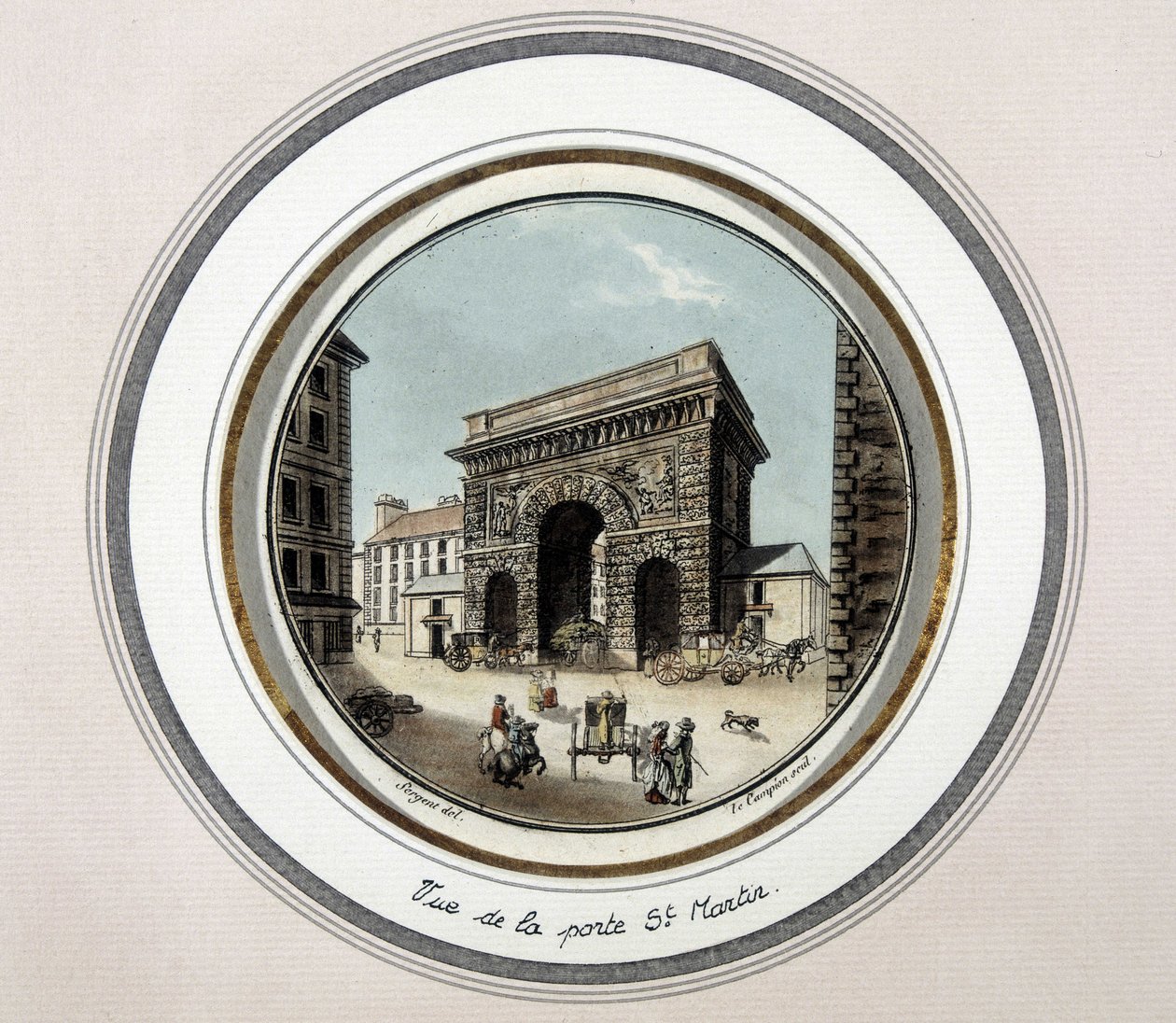 Szent Márton ajtaja látképe - metszet alkotó: Unknown artist