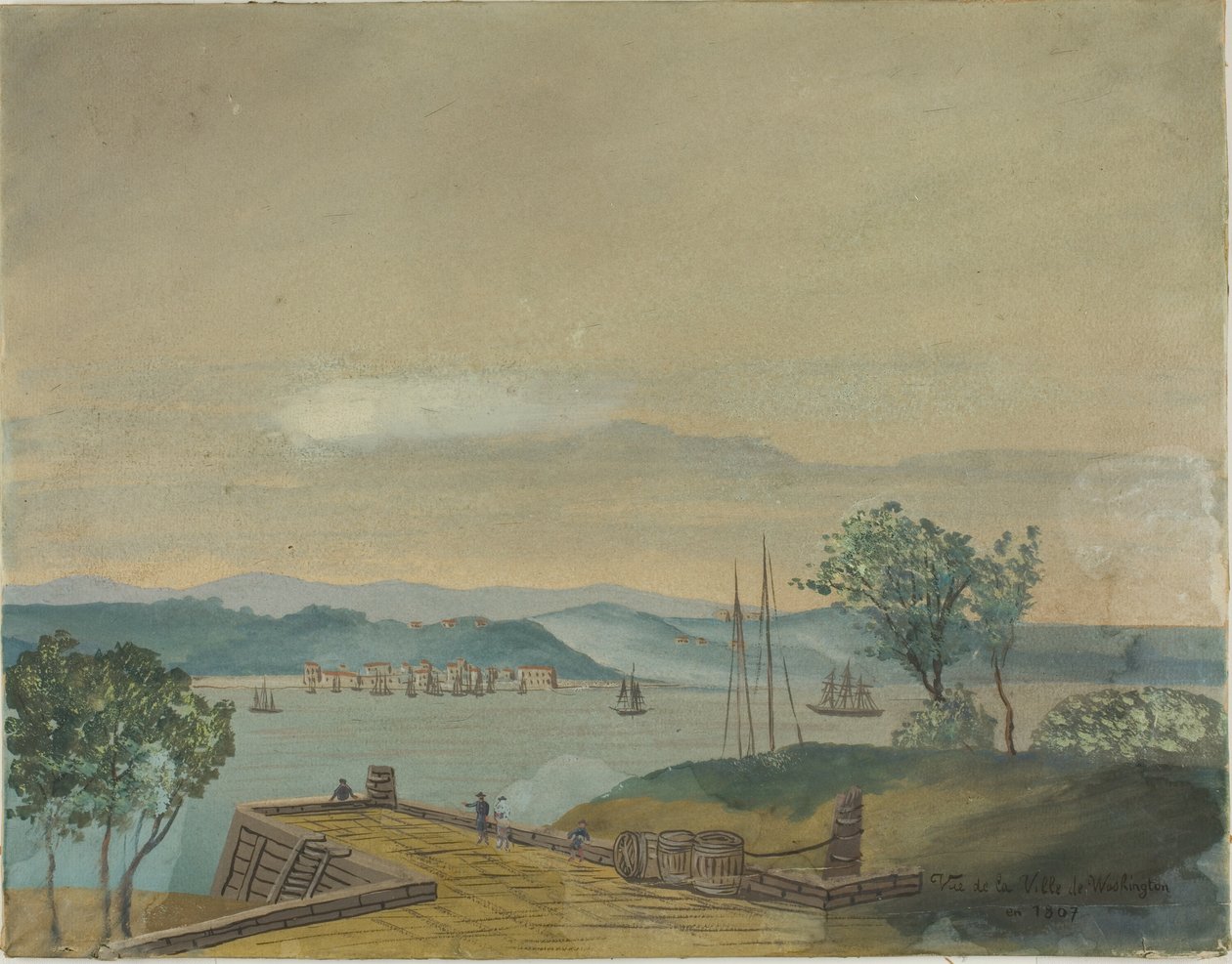 Washington városának látképe 1807-ben alkotó: Unknown artist