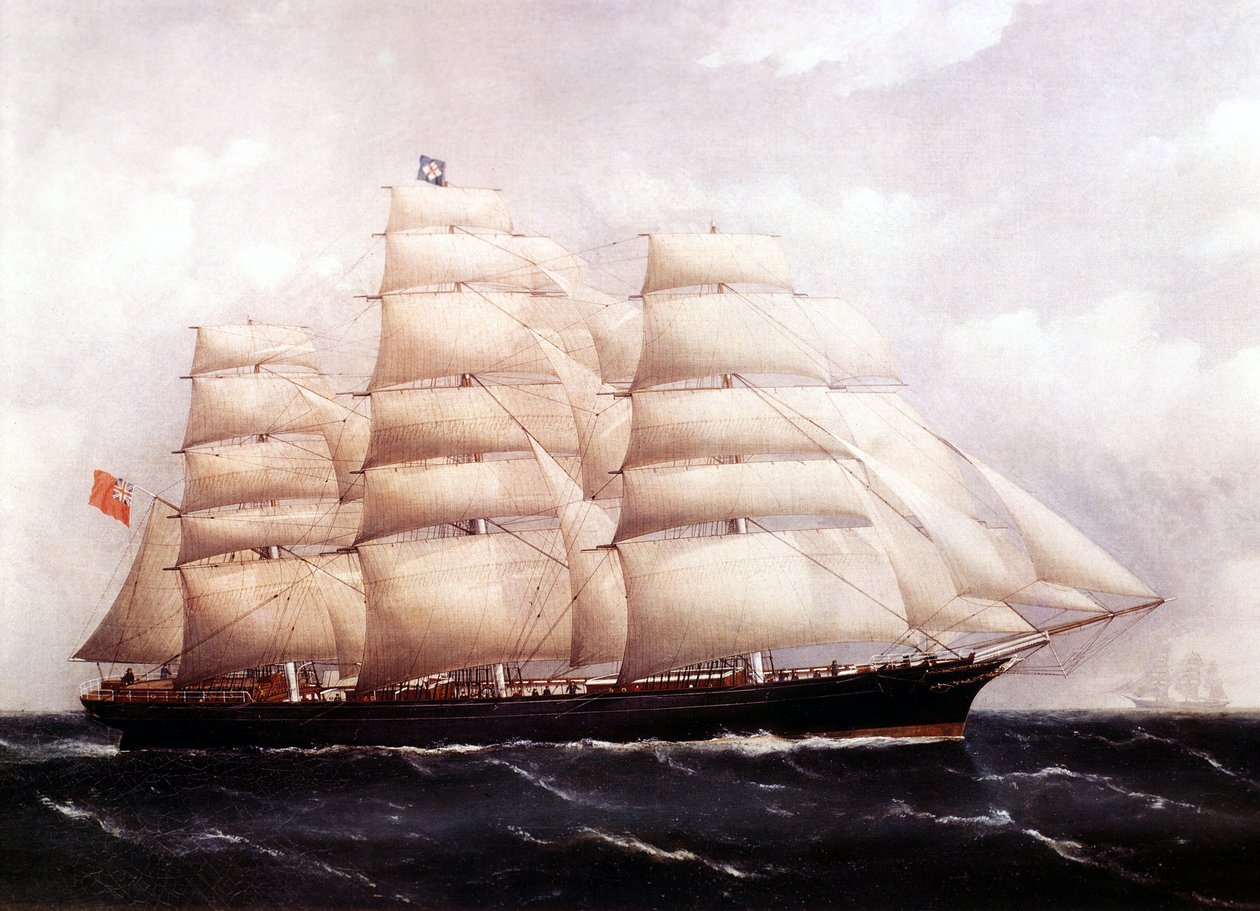 Kilátás a Cutty Sarkra, a 19. századi brit hajófestmény alkotó: Unknown artist