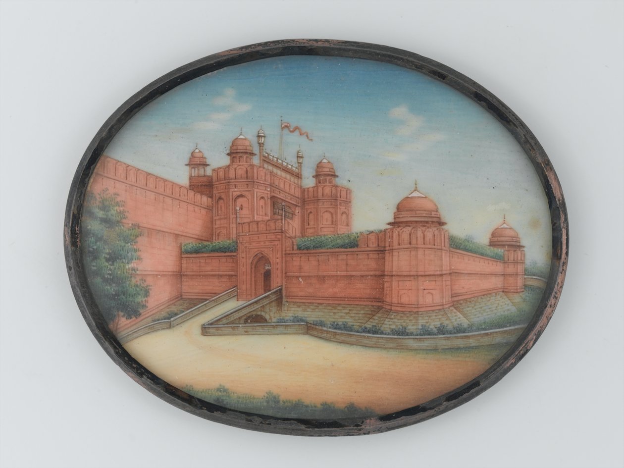 Kilátás a Vörös Erődre, Delhi, 1850 körül alkotó: Unknown artist