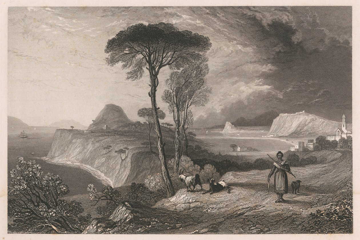 Kilátás az indiai partra alkotó: Unknown artist