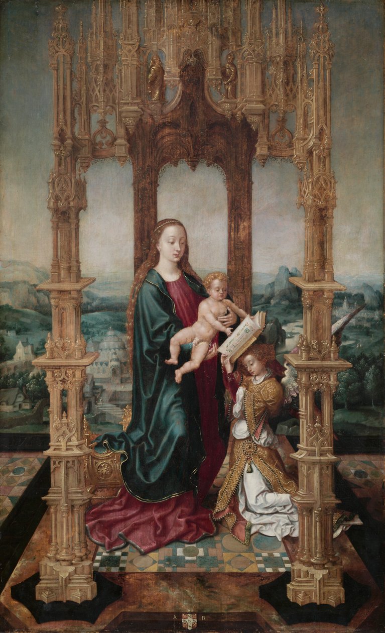 Szűz és gyermek a baldachin alatt alkotó: Unknown artist