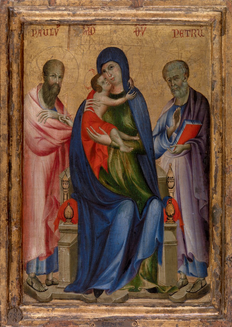 Szűz és gyermek Szent Péterrel és Pállal alkotó: Unknown artist