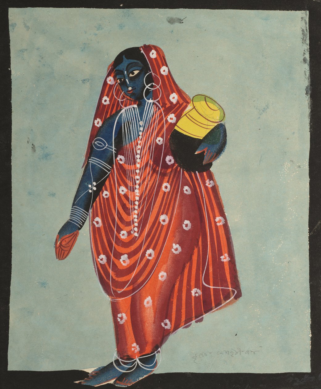 Vishnu női alakban, Mohini, aki Amritát hordoz az istenekért alkotó: Unknown artist